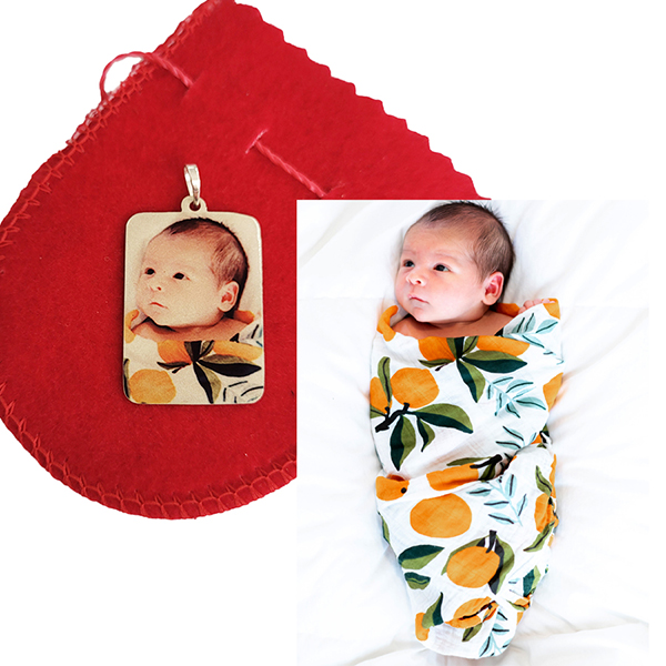 Pingente personalizado com foto prata 925 AGC01 Colorida
