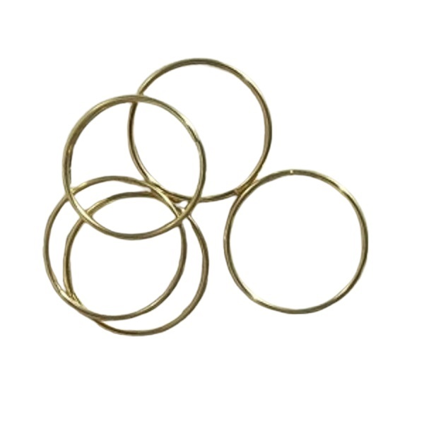 argola de chaveiro sem corrente dourado 19mm interno ferro pacote 100 pe�as