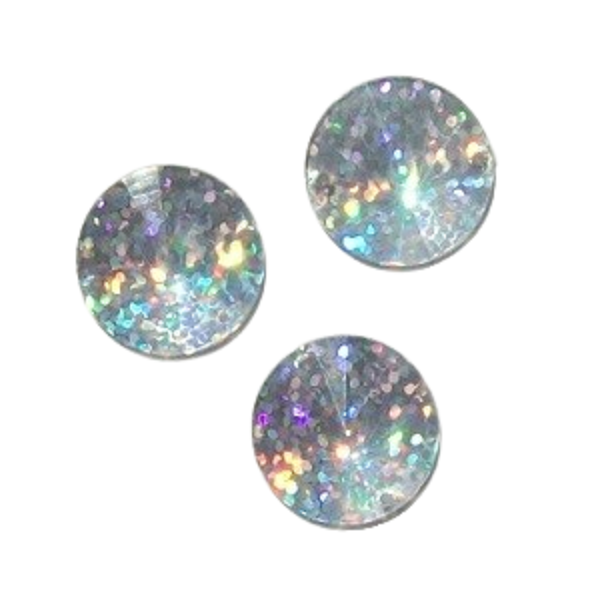 chaton para costura com furos redondo 10mm cristal furtacor 2 furos 50 pe�as