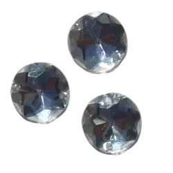 chaton para costura com furos redondo 13mm cristal 2 furos 20 pe�as