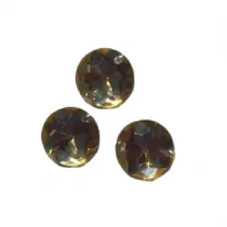 chaton para costura com furos redondo 13mm mel 2 furos 34 pe�as