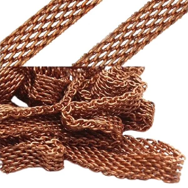 corrente malha para montar cabedal 4,5mm em cobre bruto ref. 701 03 metros