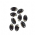 chaton para costura com furos oval 23x14mm fumê transp. com espelho 2 furos grandes  25 peças