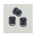 chaton para costura com furos retangular octogonal18x13mm cristal 2 furos 40 peças