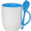 Caneca Com Colher para Sublima��o AZUL CLARO